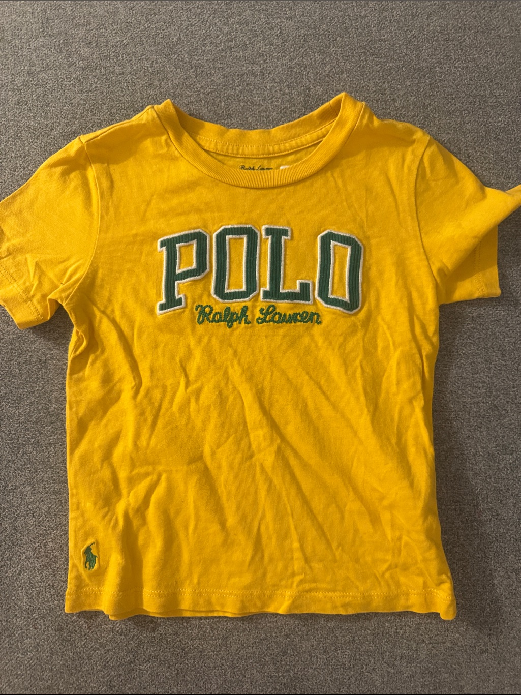 3/$15- Polo Ralph Lauren Yellow Logo Kids T-Shirt
